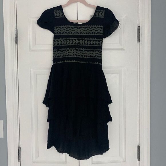 Free People open tie back tiered dress - Picture 1 of 4